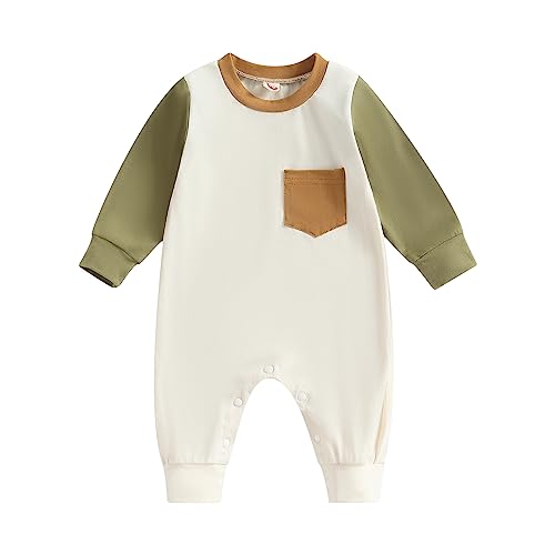 Goocheer SCA-EO-KRSRWOSF-C4 Casual Fall Winter Clothes Infant Baby Boy Long Sleeve Romper Jumpsuit Playsuit One Piece Outfit  cover