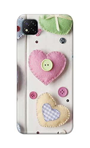 Image of PRINTFIDAA Heart Shape Hard Back Cover for Poco C3 Back Cover -(P6) KAT1010