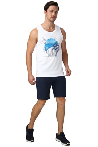 Image of Van Heusen Men's Cotton Regular Fit Sport Graphic Print Vest - Super Soft, Sleeveless,