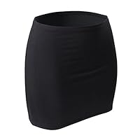 CFLEX Damen Variotube-Nierenwärmer, Shirtverlängerung, Minirock aus Baumwolle - Jet Black XL-XXL