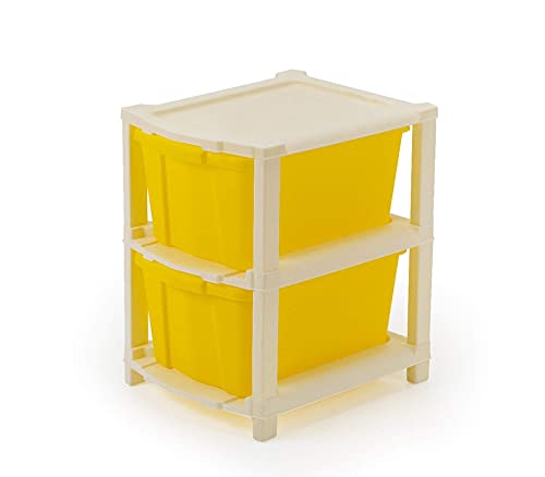 Divinext Foldable 2 Layer Modular Rectangular Drawer Storage Organizer (39 X 35.6 X 29 cm, Multicolour)