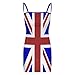 Zakqeik British Flag Women's Bodycon Mini Dress Spaghetti Strap Party Club Dress XS