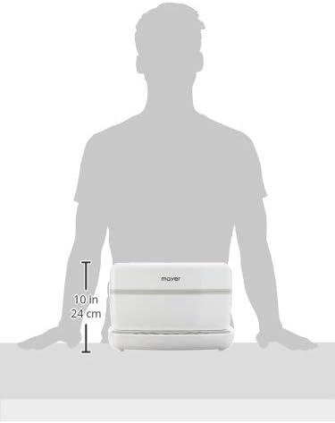 Diagram showing the dimensions of the Mayer MMMC01 Set Meal Cooker, indicating a height of 10 inches (24 cm).