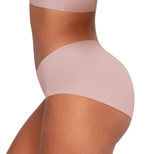 Womens Seamless Underwear Moderate Coverage Briefs Comfortable No Show Bikini Panties for Leggings Yoga Workout