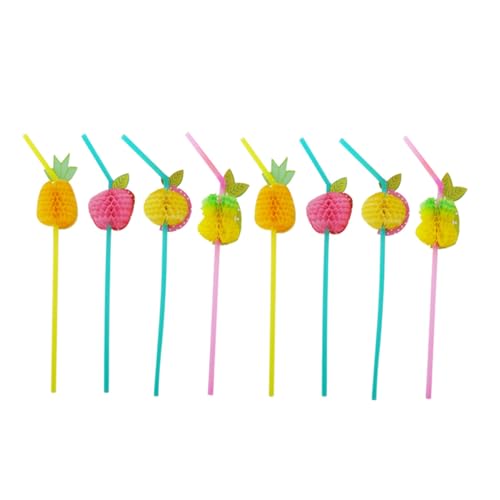 Pitillos desechables coloridos 3D para fiesta 24 pcs miniatura 1