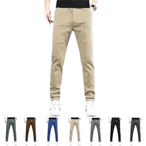 Sirmale Multipants-High Stretch Multi-Pocket Durable Cargo Pants Mens Breathable Casual Lightweight Pants, Elastic Waist