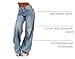 EMMIOL Wide Leg Jeans for Women, Mid Rise Baggy Jeans Plus Size Boyfriends Denim Pants, Y2K Vintage Style, Back-to-School Outfit Blue