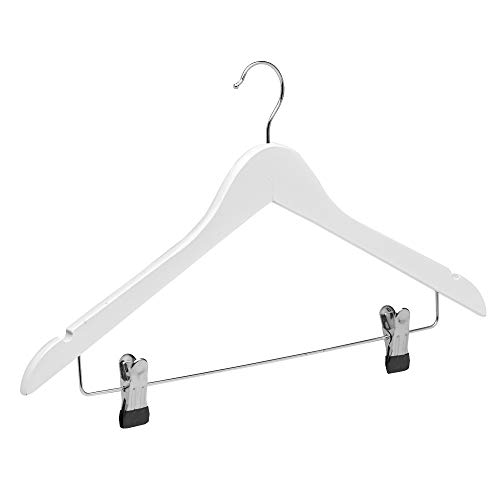 Perchas Madera Blanca Pinza Marca COM-FORT HOUSE