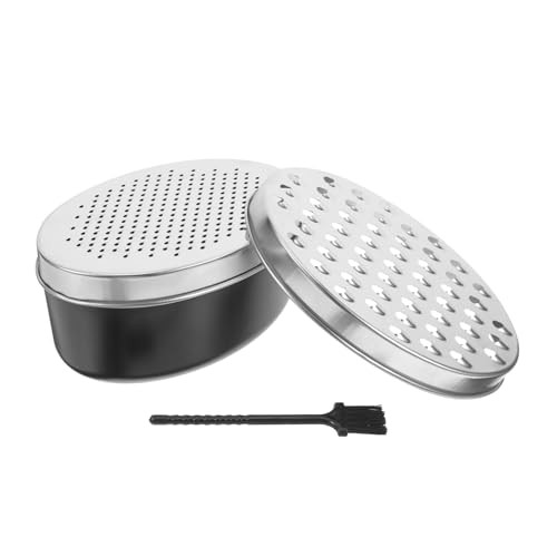 Gatuida 1 Juego Rallador Ovalado de Queso con Caja de Almacenamiento Rallador Compacto de Doble Cara para Verduras y Jengibre Ergonómico y Blades Eficientes