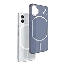 TUDIA Rugged Fit Designed for Nothing Phone 1 Case, [SKN] Shockproof Anti-Yellowing Slim Grip Semi-Transparent TPU Bumper Reinforced Corners Drop Protection for Nothing 1 Phone Case - Frosted Blue