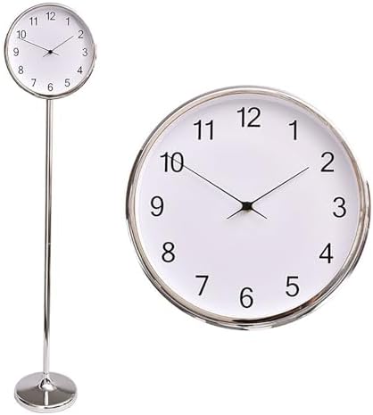 Modern Silent Floor Clock, Minimalist Grandfather Clock, Nordic Style Vertical Decor, Quartz Movement, Art Decoration for Home with Case