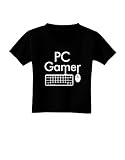 TOOLOUD PC Gamer BnW Toddler T-Shirt Dark Black - 4T