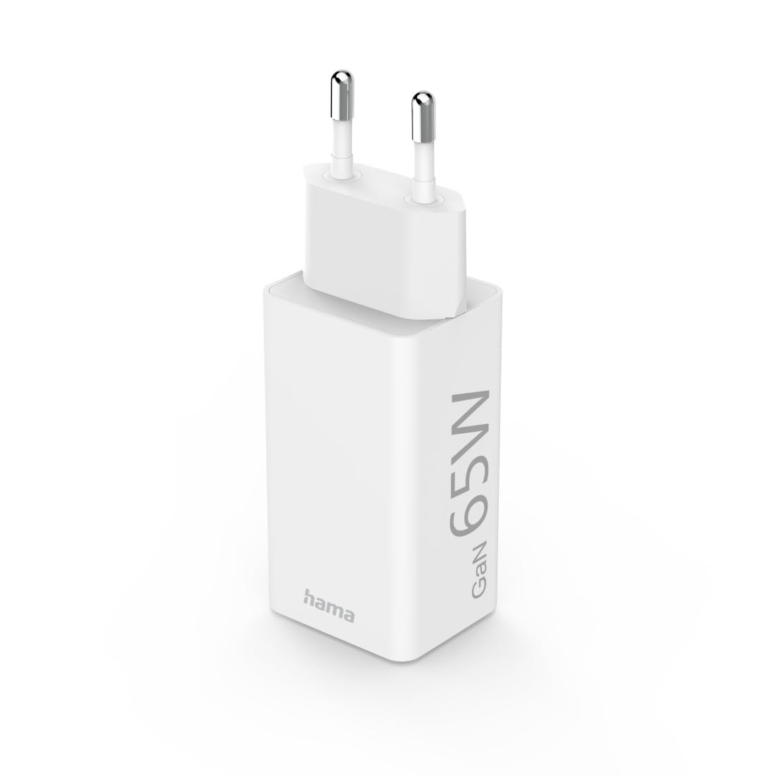 Hama Caricatore USB-C da 65 W (alimentatore di rete a 2 porte USB C + USB A, caricatore rapido con Quick Charge 3.0 e Power Delivery, caricatore USB con tecnologia GaN, caricatore universale per