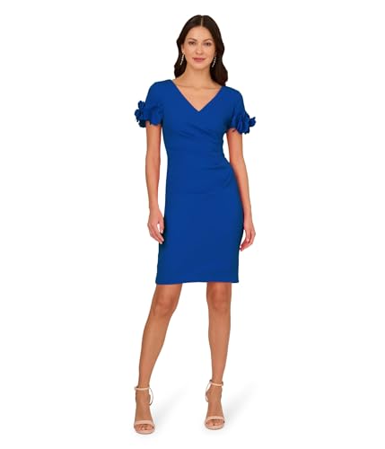 Image of Adrianna Papell Knit Crepe Short Dress