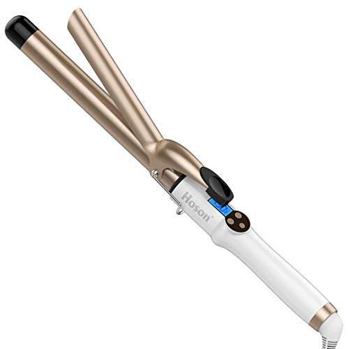 Hoson 1 Inch Curling Iron Professional Ceramic Tourmaline Coating Barrel Hair Curler, LCD