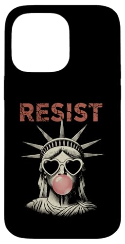 Resist Statue Liberty Bubblegum Equality Retro Edgy Protest �X�}�z�P�[�X iPhone 14 Pro Max �p