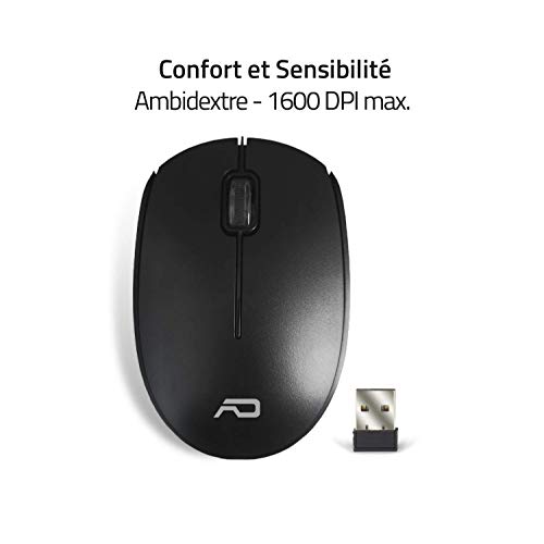 ADVANCE Pack 3 en 1 (Clavier/Souris/Tapis) Compatible Elite Wireless Combo (Noir)