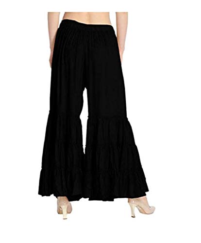 Image of TNQ Women's Rayon Relaxed Flared Garara-Sharara