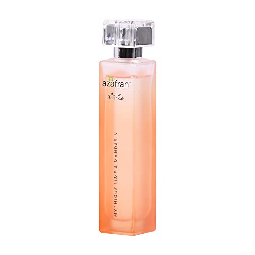 Image of Azafran Active Botanicals Fragrances | Mythique Lime & Mandarin Fragrance For Men & Women | Long Lasting Citrus Fragrance | 80ml