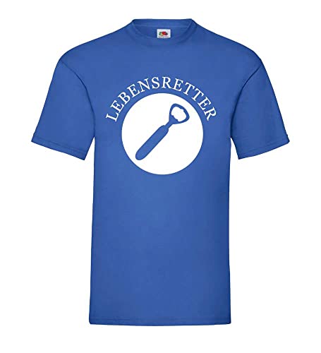 Shirt84.de - Camiseta con abrebotellas para hombre azul real M