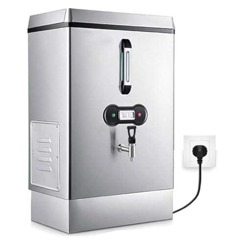 Caldera de agua comercial de 40 L, dispensador instantáneo de agua caliente con grifo de llenado automático, urna de acero inoxidable para hacer té y café en cafetería y oficina