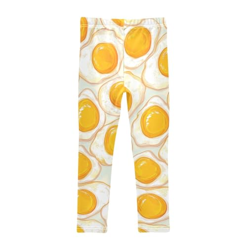 ZZKKO Girls Leggings Cartoon Fried Egg Toddler Girls Clothes Leggings for Girls Toddler Girls Leggings 3-4T2