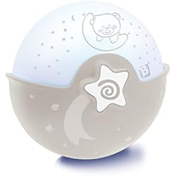 Lamparas Bebe Gris B Kids 004909 Lámpara Proyector, Plástico, Color Blanco/Gris