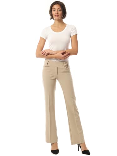 MixMatchy Women's Relaxed Bootcut Dress Pants Business Casual Work Pants Trousers Slacks2