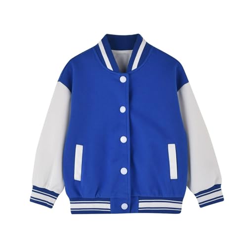DINGDONG'S CLOSET Kids Boy' Girls' Baseball Jacket Casual Sport Team Uniforms Cardigan Sweatshirt