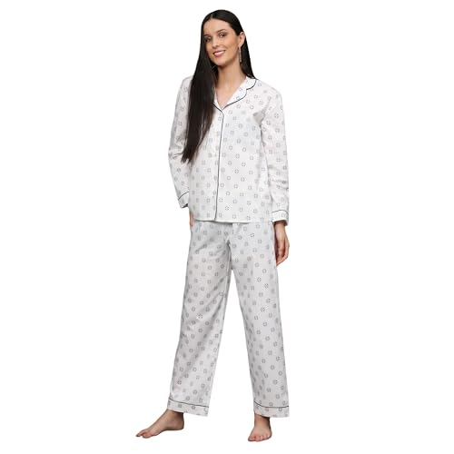 Image of B STORIES Women's Cotton Pyjama Set | Comfort and Relexed Nightsuit for Ladies