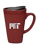 Massachusetts Institute For Technology Ceramic Mug with Swivel Lid, Design-1 - Burgundy