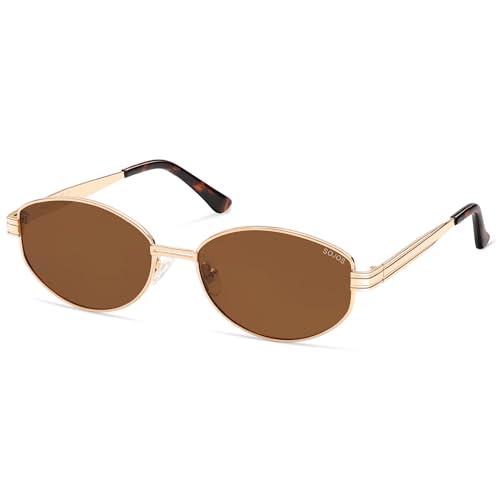 SOJOS Trendy Oval Round Polarized Sunglasses SJ1255