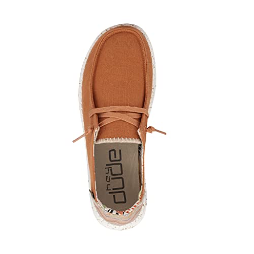 Image of HEYDUDE Women's Wendy Mango Size 5 | Women's Shoes | Women's Lace Up Loafers | Comfortable & Light-Weight