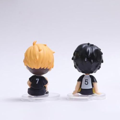 Image of FUNFOB Haikyuu Action Figure Set of 4 | Chibi Size -5.5cm | Collectible for Anime Fans PVC Multicolour | Haikyuu White Stand