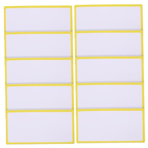 TIDTALEO 10個 磁気ドライイレースラベル 耐久性マグネット名前タグ 書き換え可能ホワイトボード用 磁性ネームプレート 教室オフィス冷蔵庫