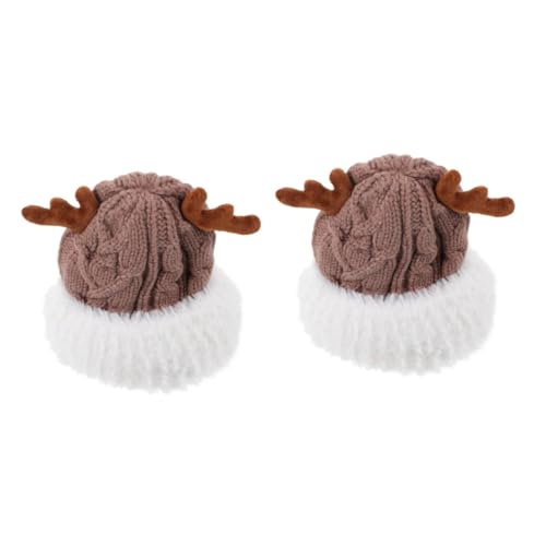 Bonnet tricoté de Noël en acrylique khaki isolant contre le gel hivernal