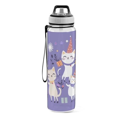 Bouteille d'eau violette 946 ml en Tritan sans BPA réutilisable - 3