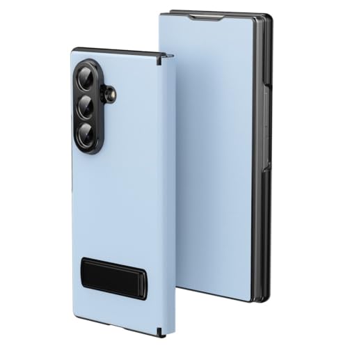 Image of TechTrendz for Samsung Galaxy Z Fold 8 Ultra Magnetic Flip Folding Case, Multi-Angle Bracket, Full Body Hinge Protective Slim Cover, Business Leather Cover for Fold 8 Ultra Back Cover (Pale Blue)