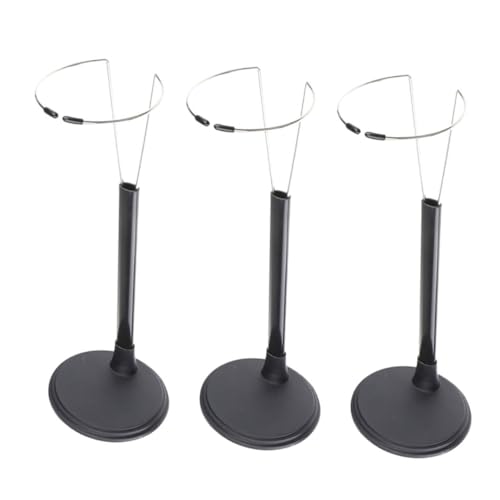 Frcolor 3個 調節可能製ドールスタンド 高さ対応安定フィギュアディスプレイ台 模型展示ラック用ブラック