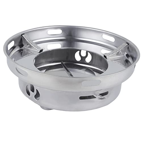 BESTonZON Estufa de Camping Inoxidable Portátil para Cocinar con Alcohol Mini Hornillo Resistente al Desgaste y Altas para Actividades