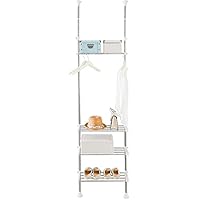 Opbergrek voor boven wasmachine 2-laags 75x35x150 cm zwart kopen
