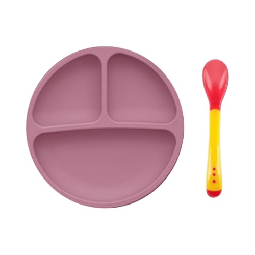 Prato Infantil, Feito em Silicone com Ventosa e Colher Infantil, ...