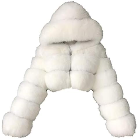 Women's Faux Fur Cropped Winter Coat Cover