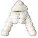 Women's Faux Fur Jacket Casual Fashion Cropped Coat Fluffy Shaggy Solid Outerwear Winter Warm Hooded Cardigan White