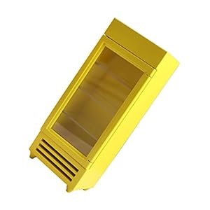 Vaguelly Mini Gesimuleerde Koelkast 1:12 Miniatuur Houten Koelkastmodel Miniatuur Meubelornament Mini Meubelkoelkast Kinderen Spelen Fantasiespeelgoed Micro-scène Poppenhuis Ornamenten