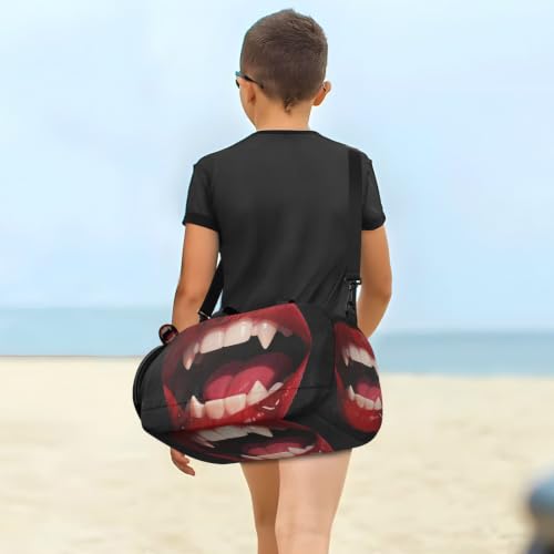 Bolsa de lona infantil ligera con compartimento para zapatos aislados y ropa seca 7