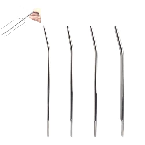 Tige métallique incurvée en forme d'œil de cheval, lot de 4 pièces, tige urétrale en acier inoxydable pour homme-FRRM12 (4mm+5mm+6mm+7mm)