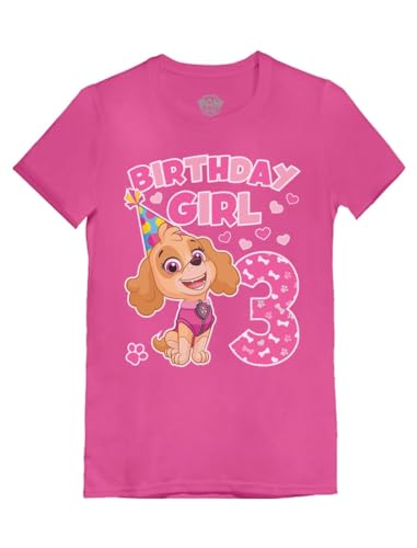 Tstars Skye Birthday Girl 3 Gifts for Three Years Old Bday Paw Patrol Theme Party Toddler Kids Girls Fitted T-Shirt A51144d