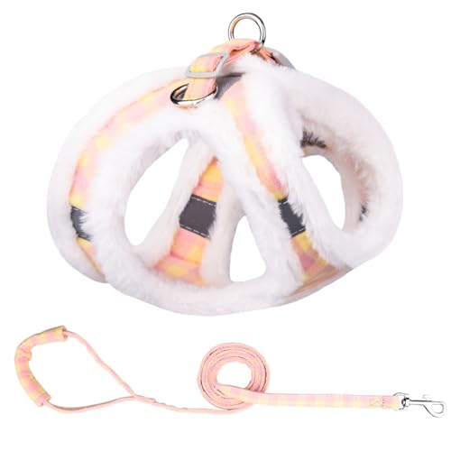 Rtwrsud犬 ハーネス リード セット 抜けない 冬 春 簡単着脱 胴輪 軽量 お散歩 お出かけ 引っ張り防止 反射 ベスト 猫用ハーネス おしゃれ 可愛い 小中型犬 子犬 猫 ソフトハーネス秋と冬の新しい反射ペットの胸の背中のベストタイプパッド入りの
