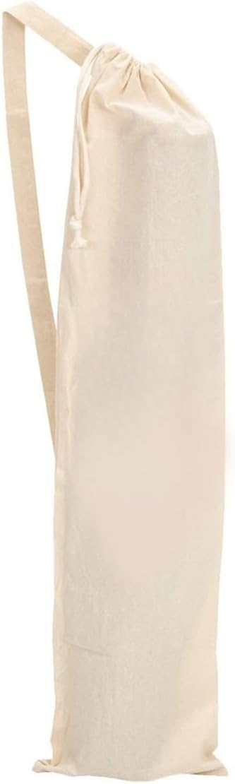 Mayatra's Organic Large Yoga Mat Tote Bag Cover -100% Cotton Lightweight,Washable Yoga Dust Bag with Adjustable Strap Unisex (Plain)